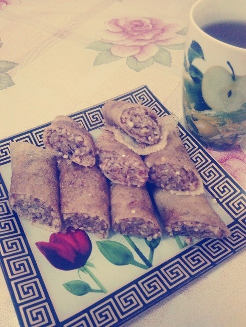 Pancakes with walnuts Turkish