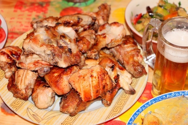 Лимонный куриный шашлык