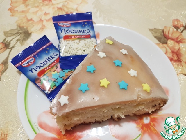 Лимонный пирог с лимонной глазурью