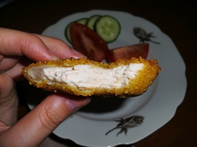 Chicken breaded in corn