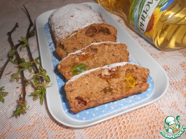 Кекс с мюсли и мармеладом