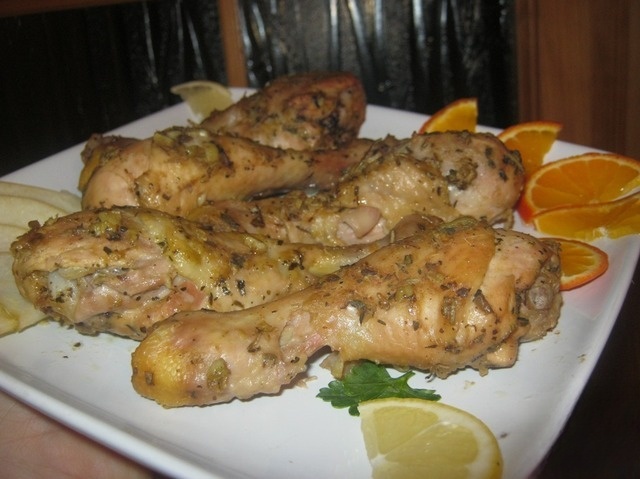 Rum chicken with aroma of herbs