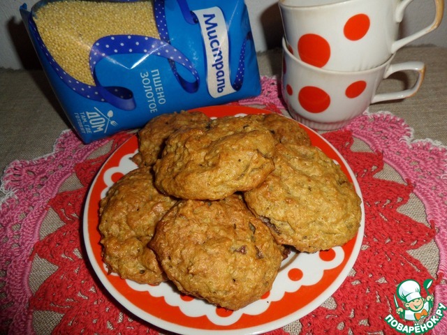 Печенье с пшеном и хурмой