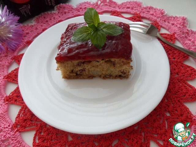 Pie with pears and lentils