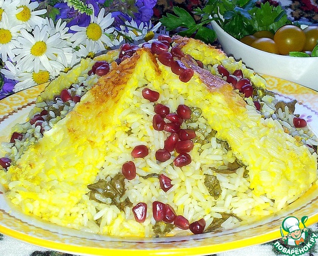 Pilaf with sorrel horse