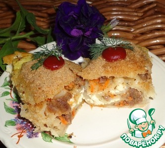 Double layer cheese and meat rolls