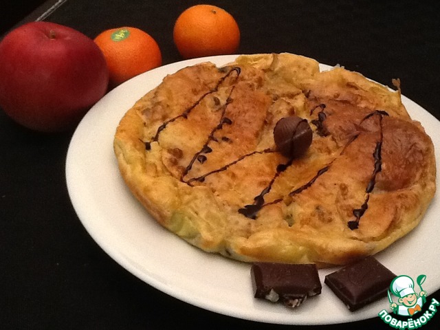 Пирог с яблоками и шоколадными крошками