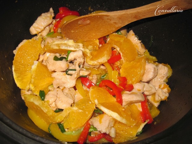 Куриное филе в имбирно-апельсиновом соусе