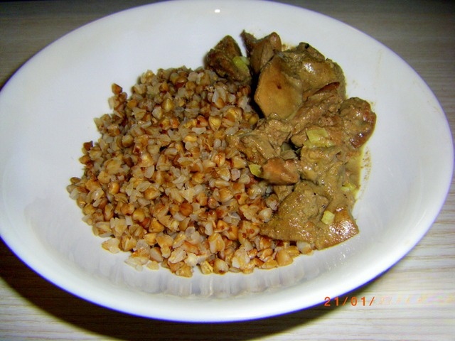 Chicken liver with ginger