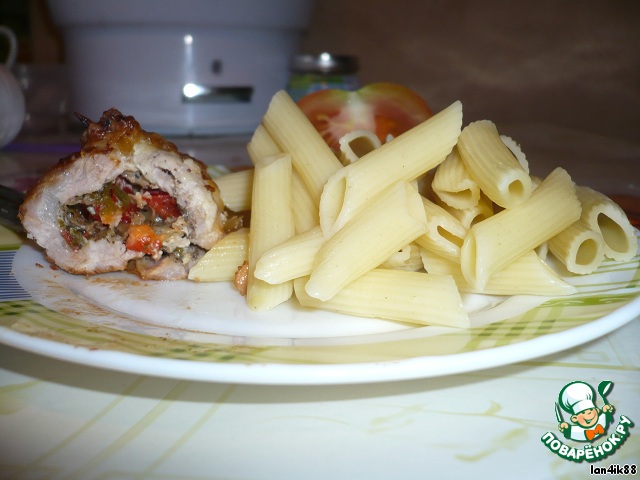 Pork rolls stuffed with 