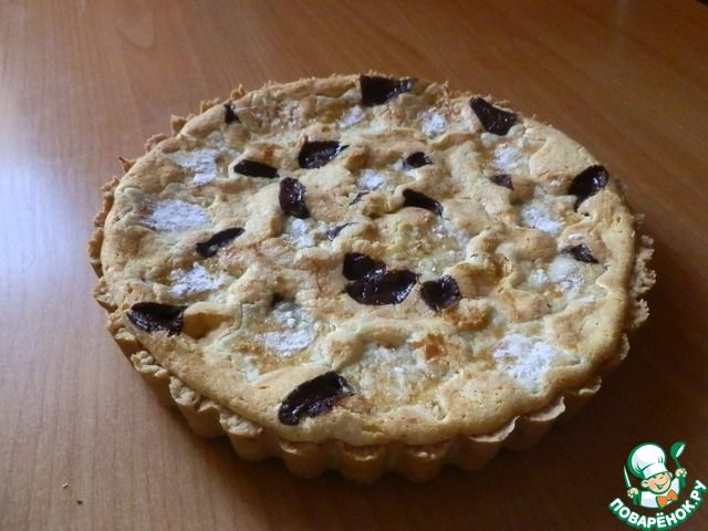 Апельсиновый пирог с рикоттой, маскарпоне и шоколадом