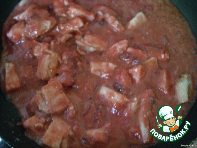Chicken breast in plum sauce