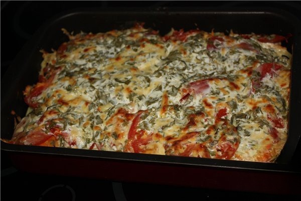 Запеканка из овощей с баклажанами