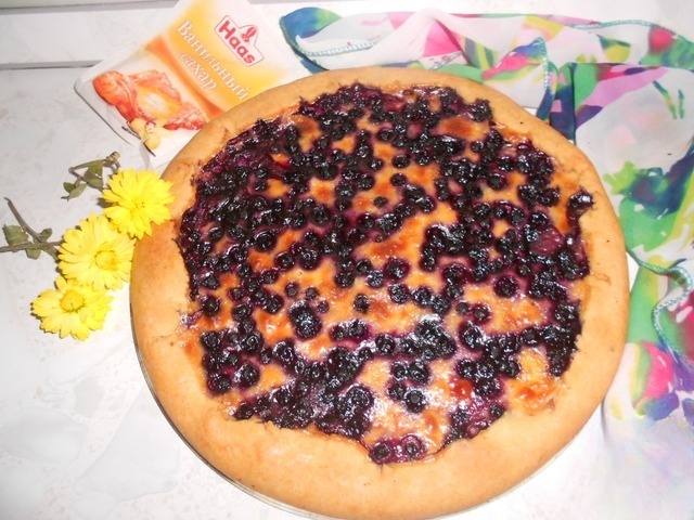 Сметанный тарт с черникой