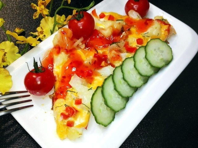 Breakfast of quail eggs