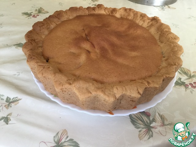 Персиковый пирог из песочного теста 