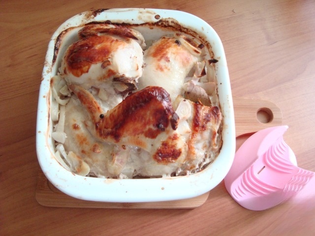 Chicken, marinated in yoghurt