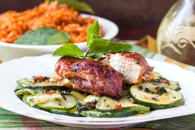 Pork stuffed with feta