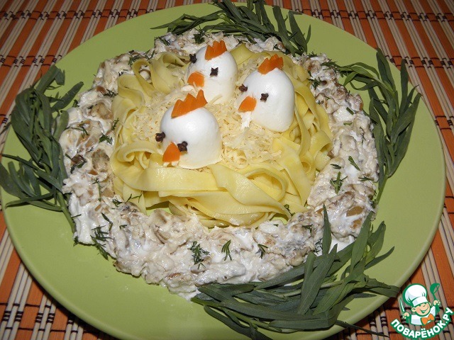 Fettuccine with porcini sauce 