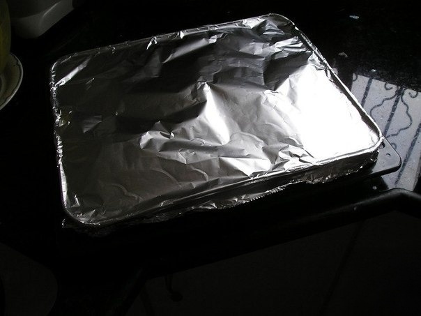 Meat baked with canned mushrooms