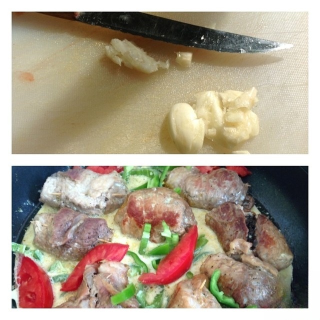 Pork rolls with lemon and prunes