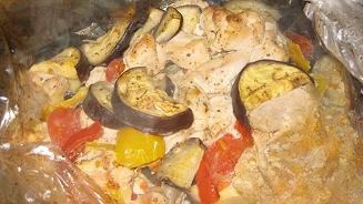 Куриное филе с овощами в рукаве для запекания