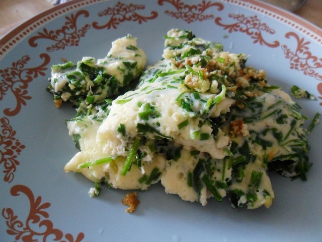 Omelet with woodlice