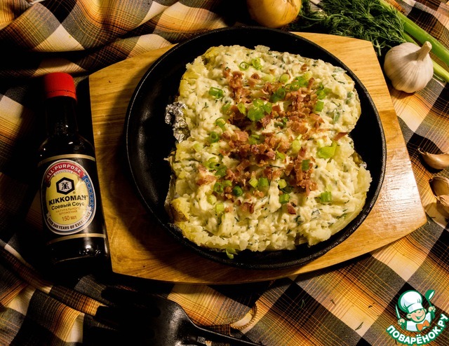 Печеный картофель с беконом 