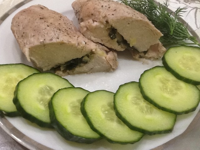 Кармашки из куриного филе