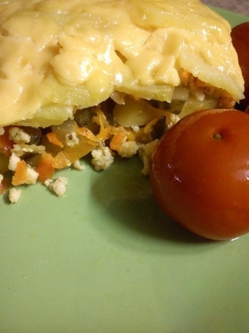 Картофель с фаршем в духовке