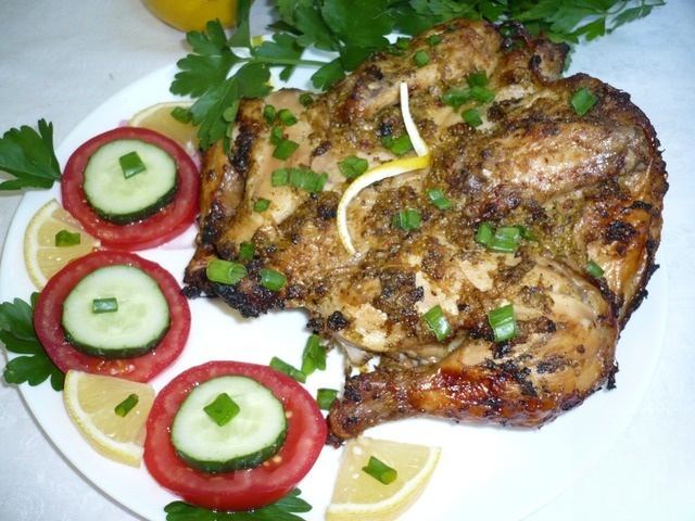 Курица с лимоном и приправой 
