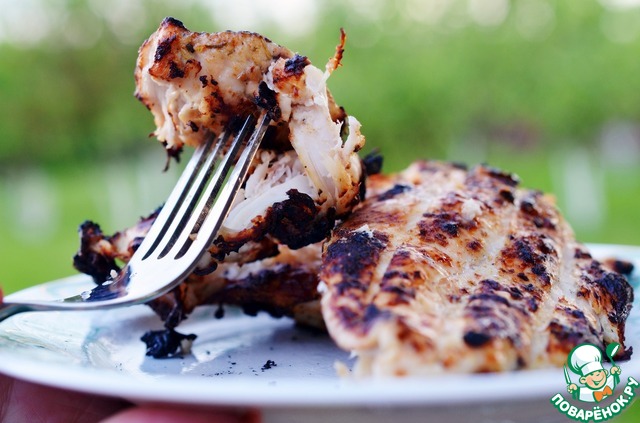 Chicken breast on the grill