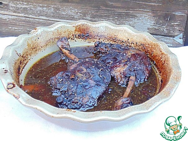 Duck in mulled wine-marinade