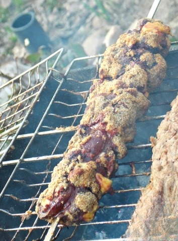 Skewers of liver