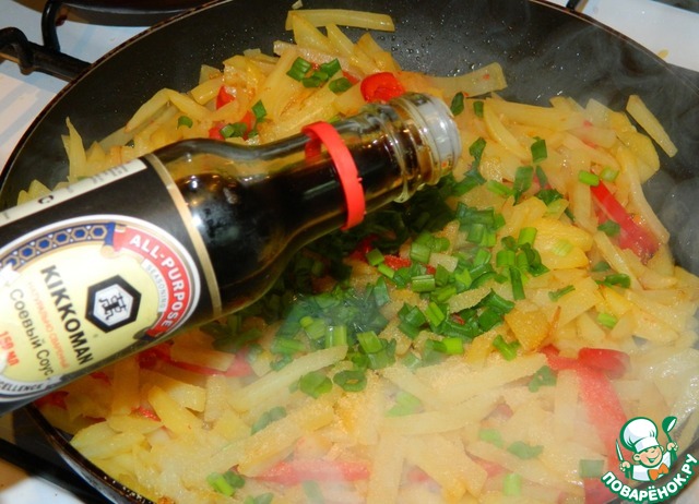 Яркий картофель с мясом на ужин