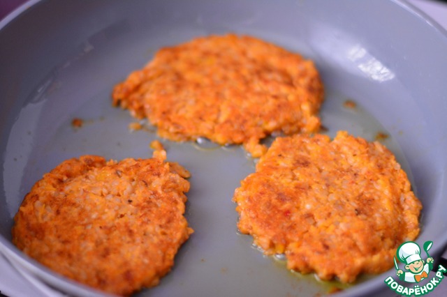 Meatballs from buckwheat with pumpkin