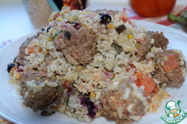 Pilaf Turkish meat balls (Turkish Lamb&Rice Pilau)