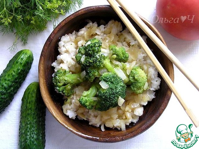 Rice with broccoli Chinese