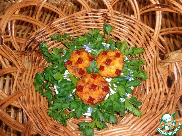 Meat, baked with apples with the milk-soy sauce