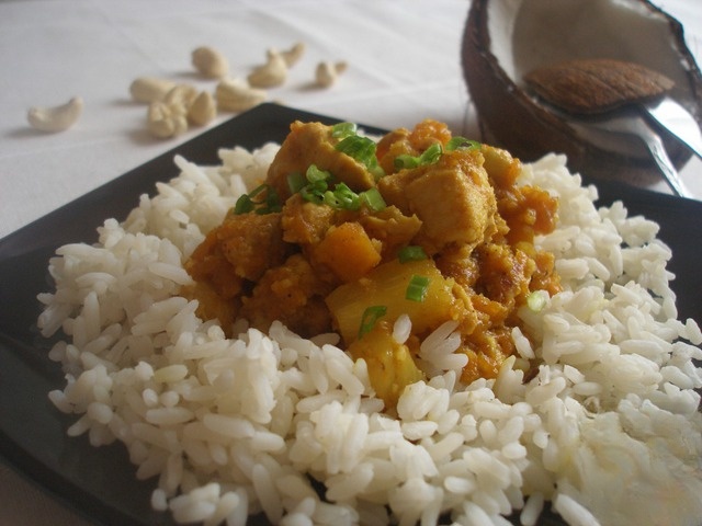 Curry pumpkin with chicken