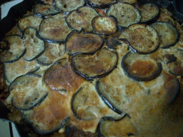 Запеканка с баклажанами