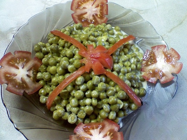 Braised peas