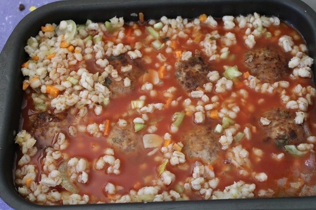 Meatballs with garnish