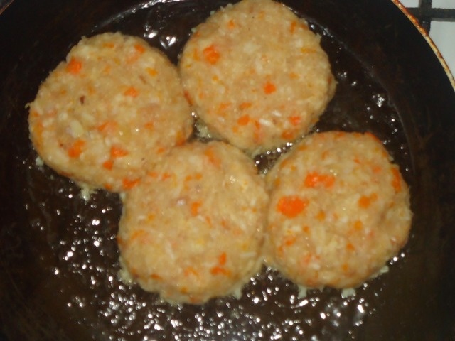Cutlets of Pollack and rice