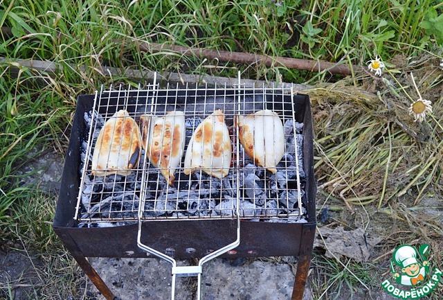 Stuffed calamari BBQ