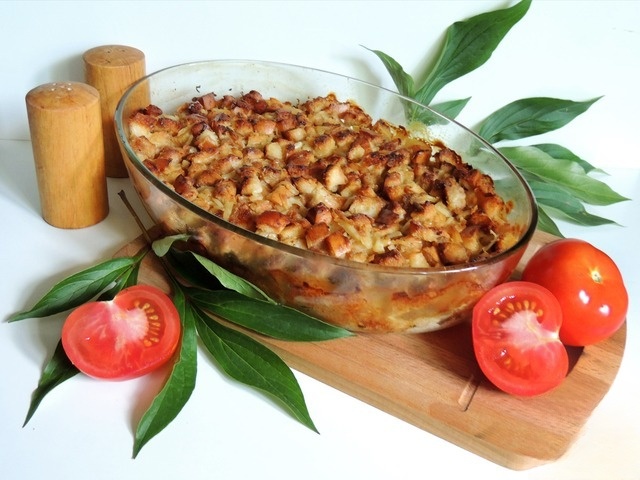 The fish in bread crust