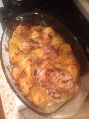 Куриные ножки с картофелем в духовке