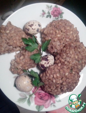 Meatballs barley without oil and meat