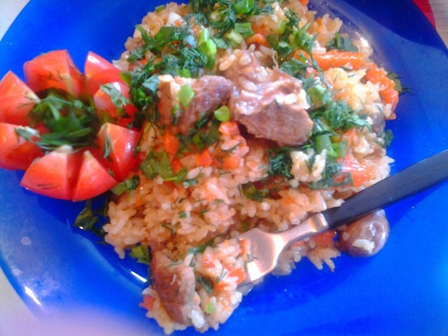 Pilaf with chickpeas, Samarkand