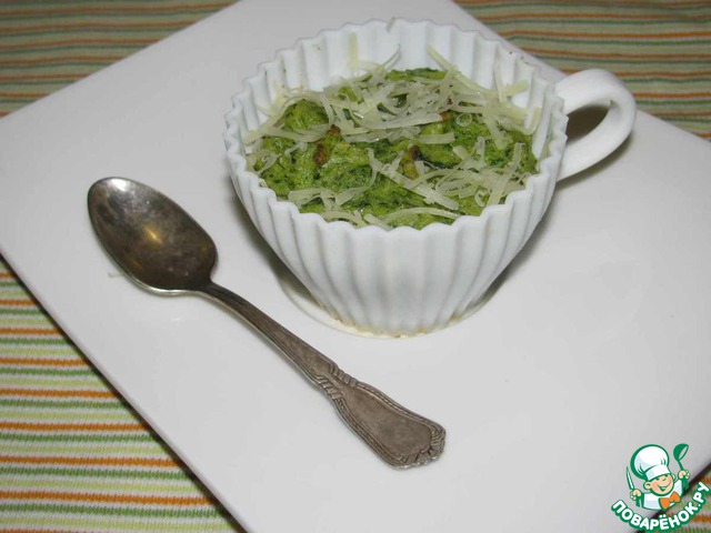 Картофельное суфле со шпинатом